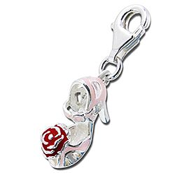 Wholesale 925 Sterling Silver Heels And Rose Charm