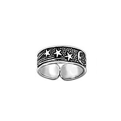 Wholesale 925 Sterling Silver Miracle Moon Star Toe Ring