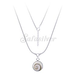 Wholesale Silver 12mm Round Pendant Shiva Eye Necklace 