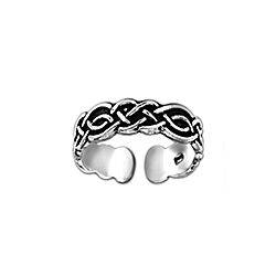 Wholesale 925 Sterling Silver oxidized Celtic Toe Ring