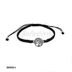 925 Sterling Silver Oxidized Tree Of Life charm Bracelet