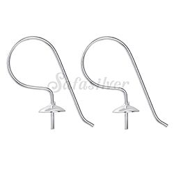 Wholesale 925 Sterling Silver Pearl Connectors With Hook Jewelry Finding