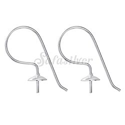 Wholesale Silver Pearl Connectors With Hook Jewelry Finding