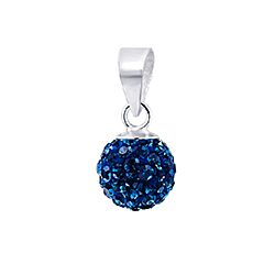 Wholesale 925 Sterling Silver Ball Montana Crystal Pendant