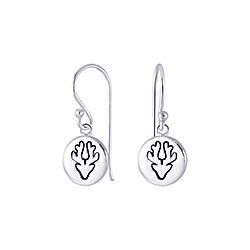 Wholesale 925 Sterling Silver Round Christmas Deer Plain Earring