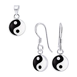 Wholesale 925 Sterling Silver Round Plain Jewelry Set