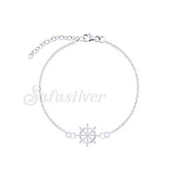 Wholesale 925 Sterling Silver Wheel Plain Bracelet