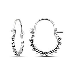 Wholesale 925 Silver Oxidized Indian Plain Earrings