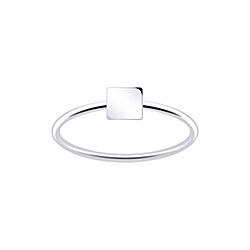 Wholesale 925 Sterling Silver Square Thin Plain Ring