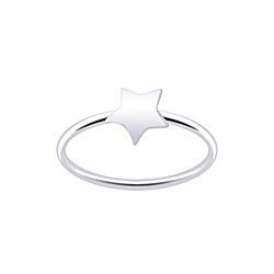 Star Ring Band Silver