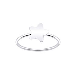 Star Ring Silver Plain Design