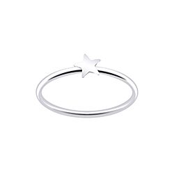 Wholesale 925 Sterling Silver Tiny Star Thin Plain Ring