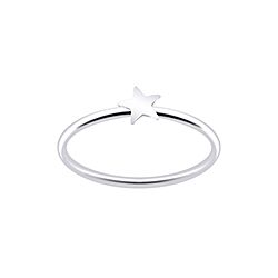 Wholesale 925 Sterling Silver Tiny Star Thin Plain Ring