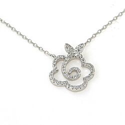 Wholesale Silver Sterling 925 Flower Pendant Necklace Chain with Rhodium Plated