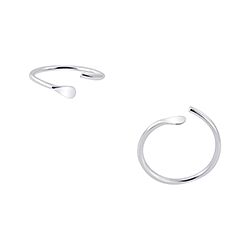 Sterling Silver Plain Nose Hoop Ring