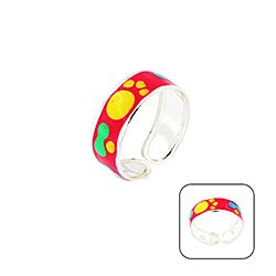 Wholesale 925 Silver Enamel Foot Design Toe Ring