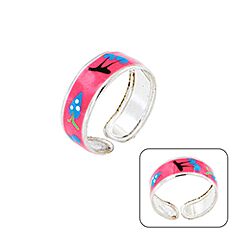 Wholesale 925 Silver Enamel Pinky Toe Ring