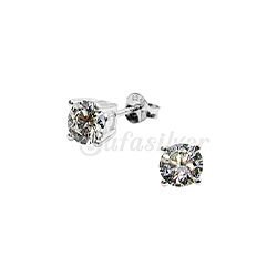 Wholesale 925 Sterling Silver Round Genuine Crystal Stud Earrings 