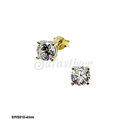 Wholesale 925 Sterling Silver Zirconia Genuine Crystal Stud Earrings