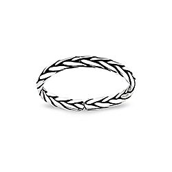 Wholesale Silver Oxidized Thin Braid Rope Toe Rings