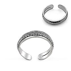 Wholesale 925 Silver Oxidized Stylish Toe Ring