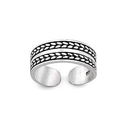 Wholesale 925 Sterling Silver Double Leaf Design Toe Ring