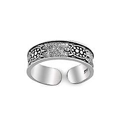 Wholesale 925 Silver Oxidized Turtle Toe Ring 