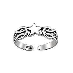 Wholesale Silver Oxidized Celtic Star Toe Ring