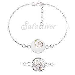 Wholesale 925 Sterling Silver Tree Of Life Shiva Eye Bracelet