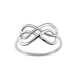 Wholesale 925 Sterling Silver Double Infinity Plain Ring
