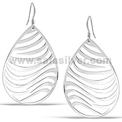 Wholesale 925 Sterling Silver Zebra Design Plain Earring 