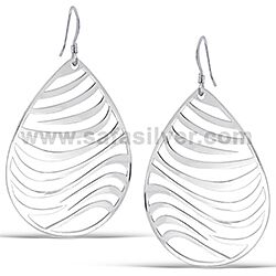 Wholesale 925 Sterling Silver Zebra Design Plain Earring