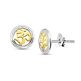 Om handcrafted sterling silver earring main image 1