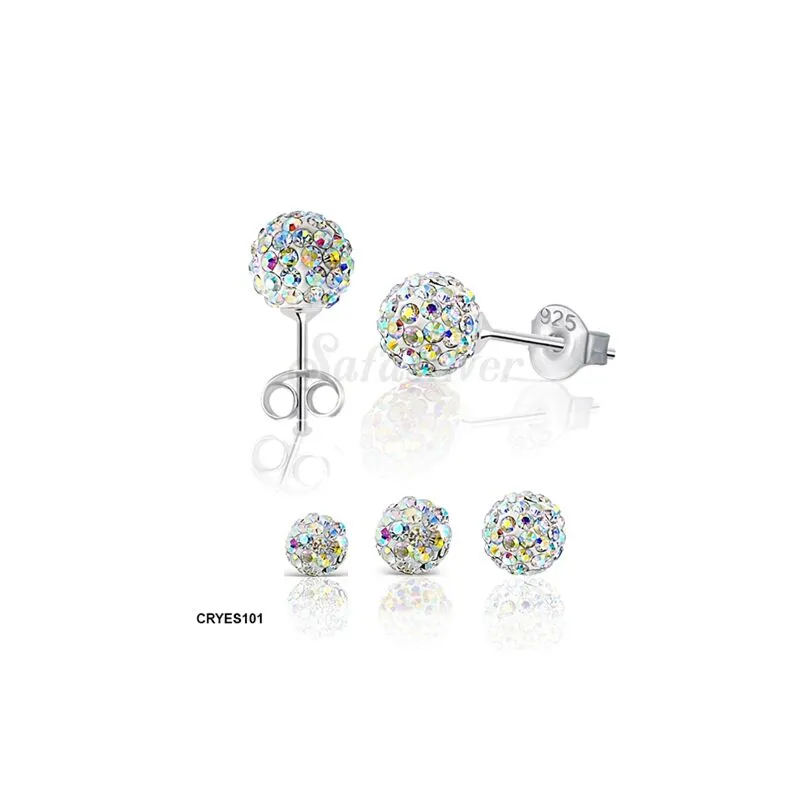 925 sterling silver silver ball stud earrings 8mm