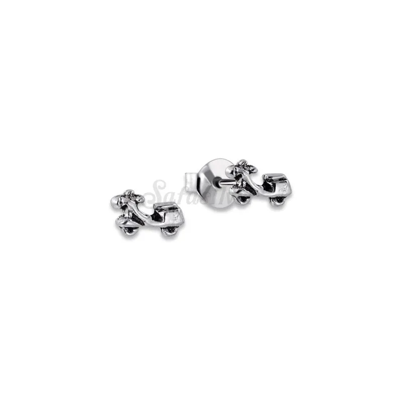 Wholesale 925 Silver Kids Scooter Oxidized Stud Earrings Safasilver