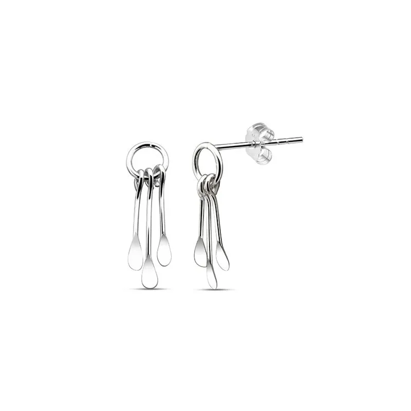 Wholesale 925 Sterling Silver Dangling Plain Stud Earrings