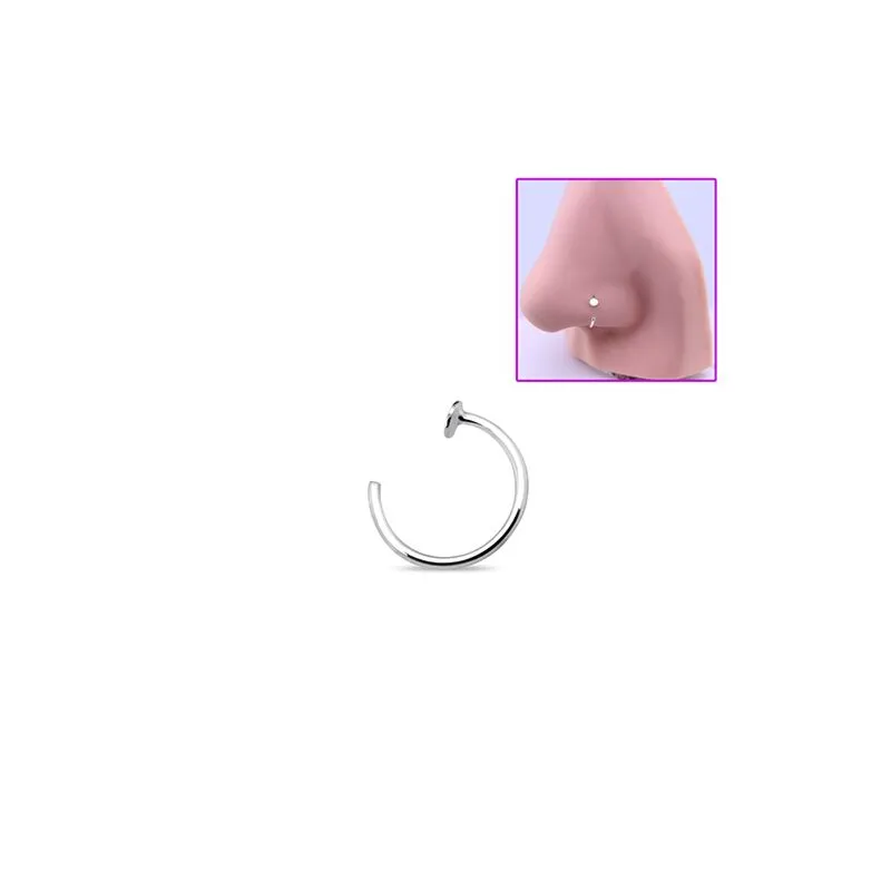 Wholesale Sterling Silver Flat Back Nose Ring Safasilver