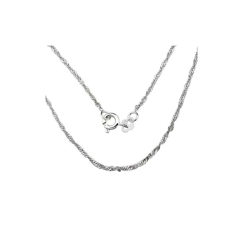 925 Sterling Silver Singapore Chain