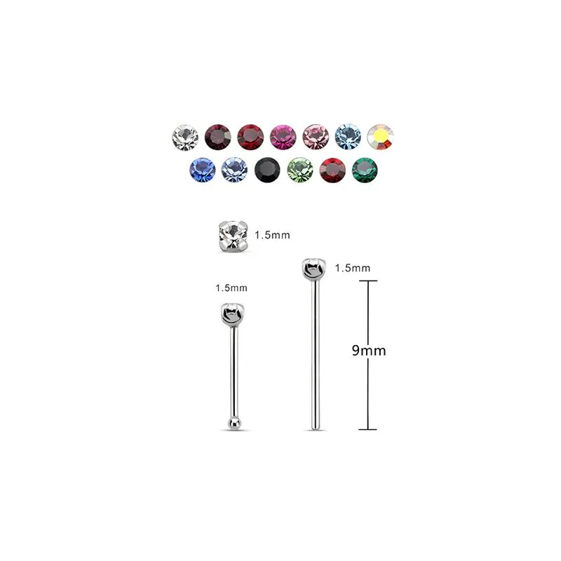 Small crystal nose stud 2025