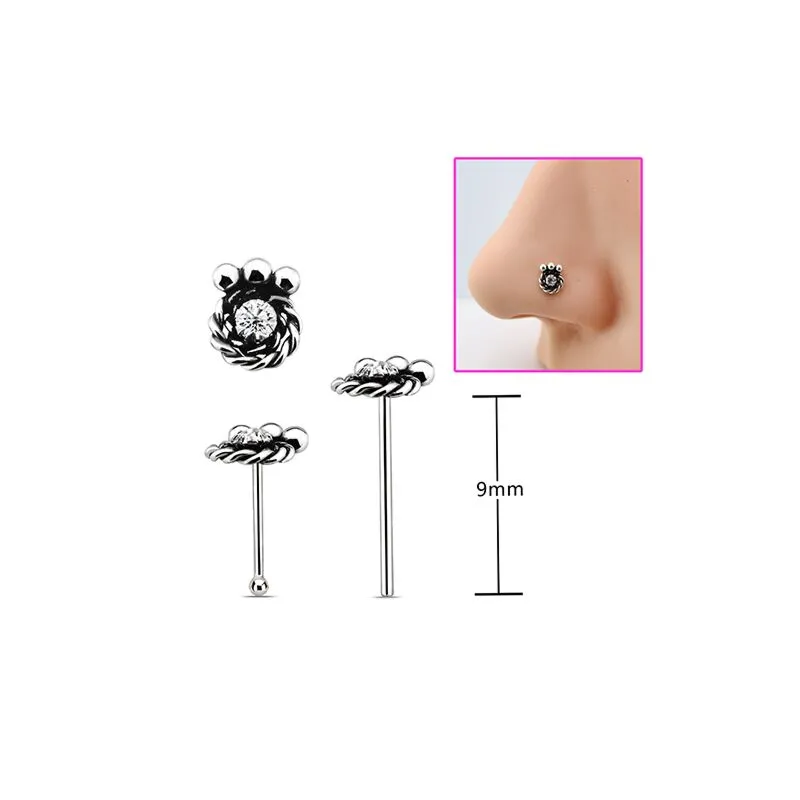 Sterling silver nose stud hotsell