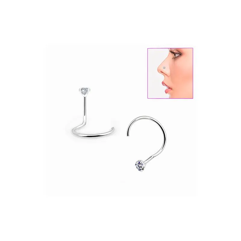 Nose ring with back piece hot sale