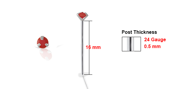 fish tail end nose stud